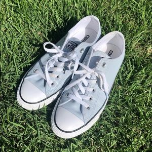 Converse All Star Light Blue Leather Sneakers 8